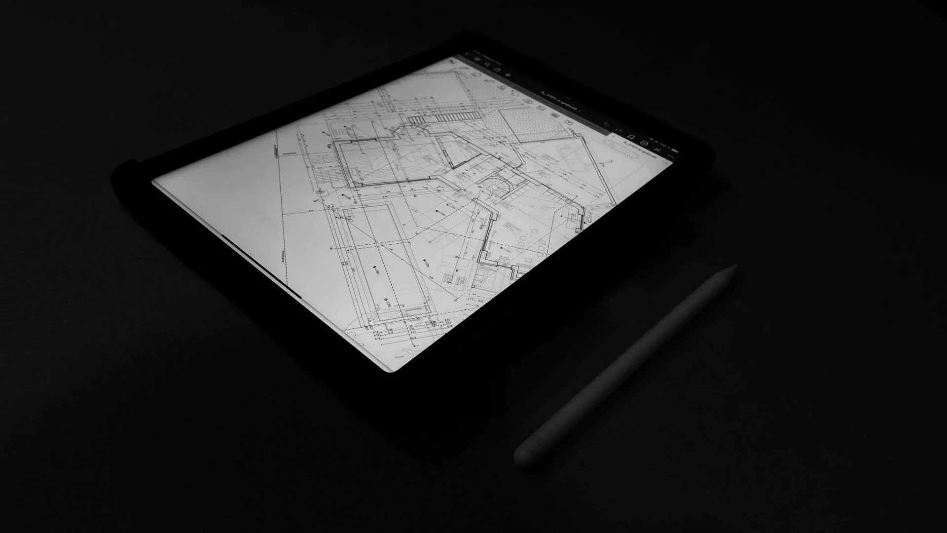 MudronyArchitektur Tablet mit Grundriss
